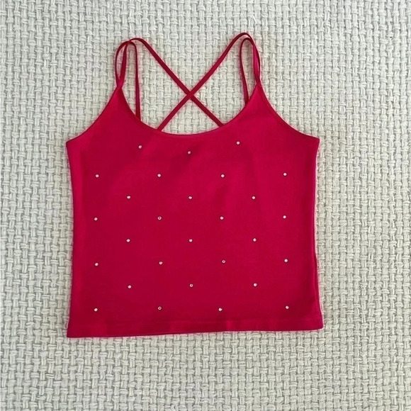 VINTAGE Pink Energie Crop Tank Top - Picture 4 of 5